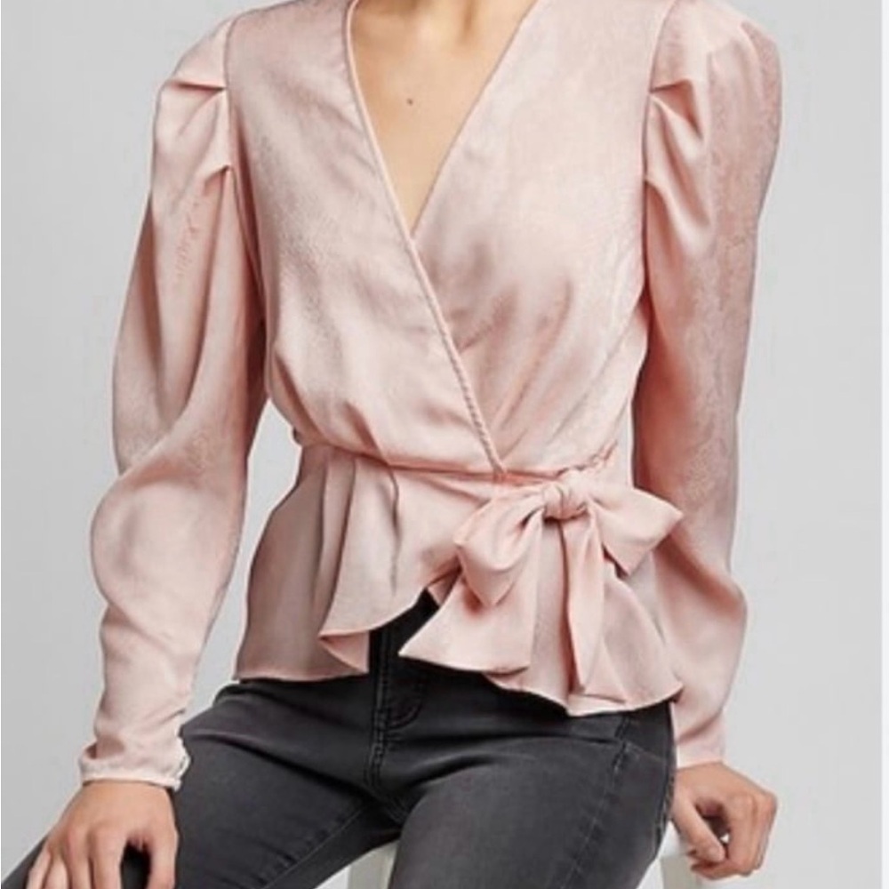 Express Blush Wrap Blouse